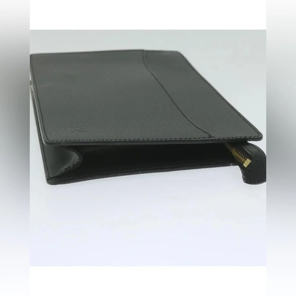 Authentic Louis Vuitton Epi Pochette Homme Clutch Hand Bag Black - Picture 4 of 10